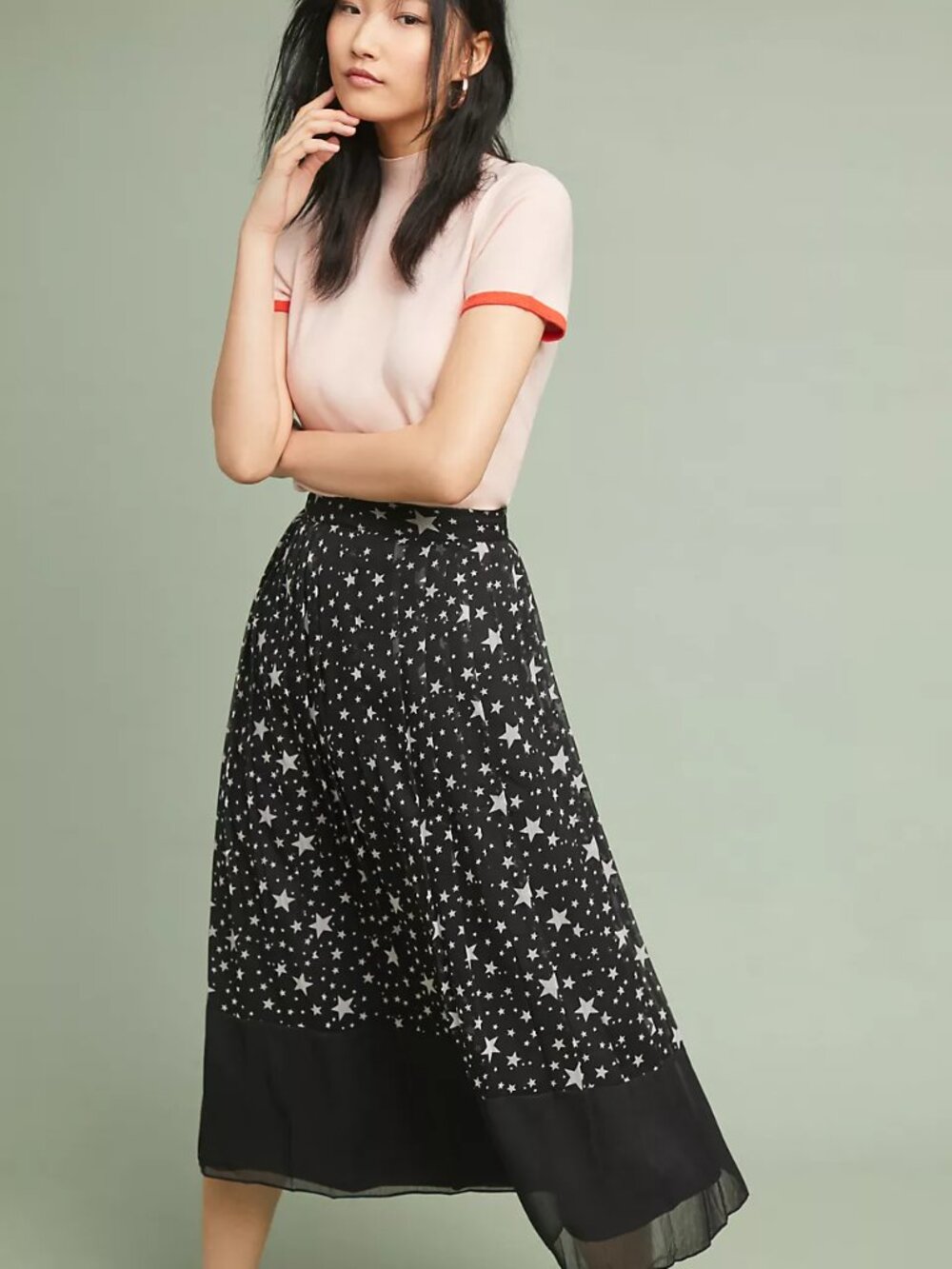 Anthropologie Ranna Gill Celestial Midi Skirt S